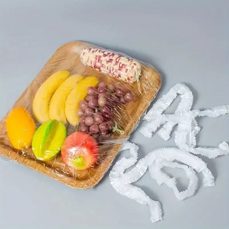 Многоразовые эластичные крышки-чехлы для продуктов из ПЭ, 50 шт.