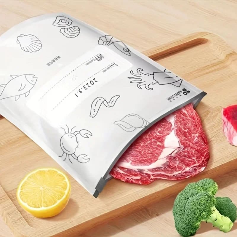 Фольгированные пакеты с замком для хранения продуктов, 10/60 шт.