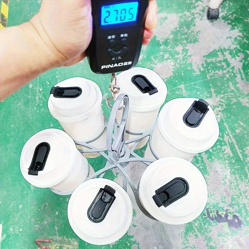 Складной переносной держатель для напитков на 6 стаканов с ручкой (1/2 шт.), многоразовая подставка