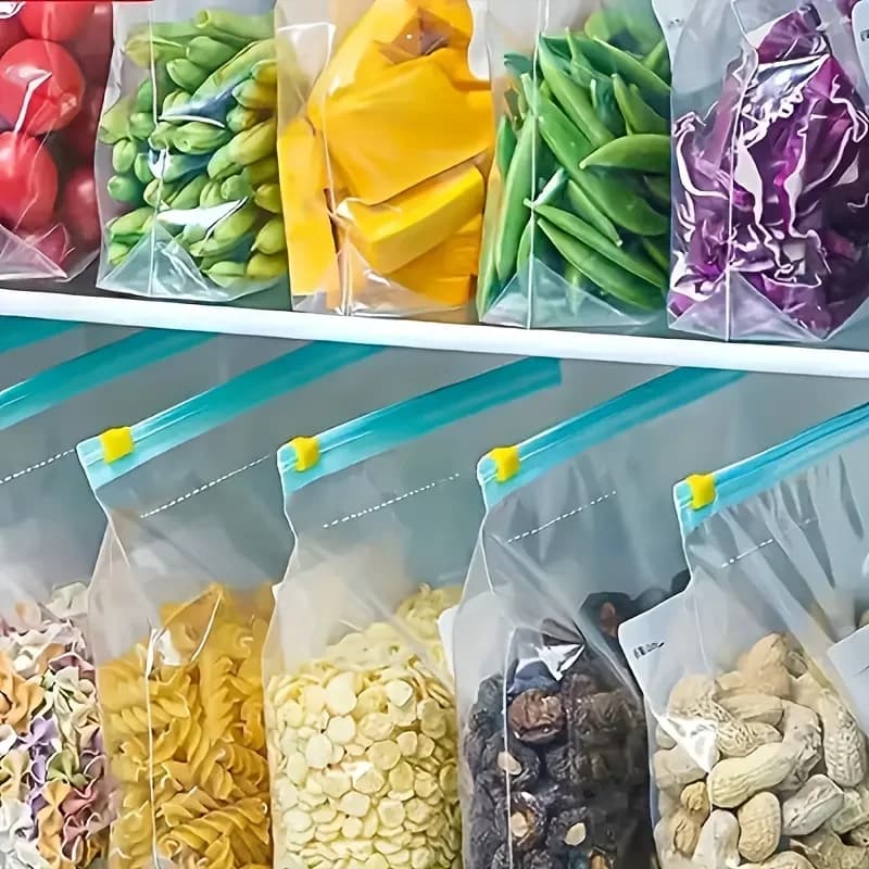 Пакеты для заморозки и хранения продуктов с замком zip-lock, 10–90 шт. — для овощей, фруктов и мяса