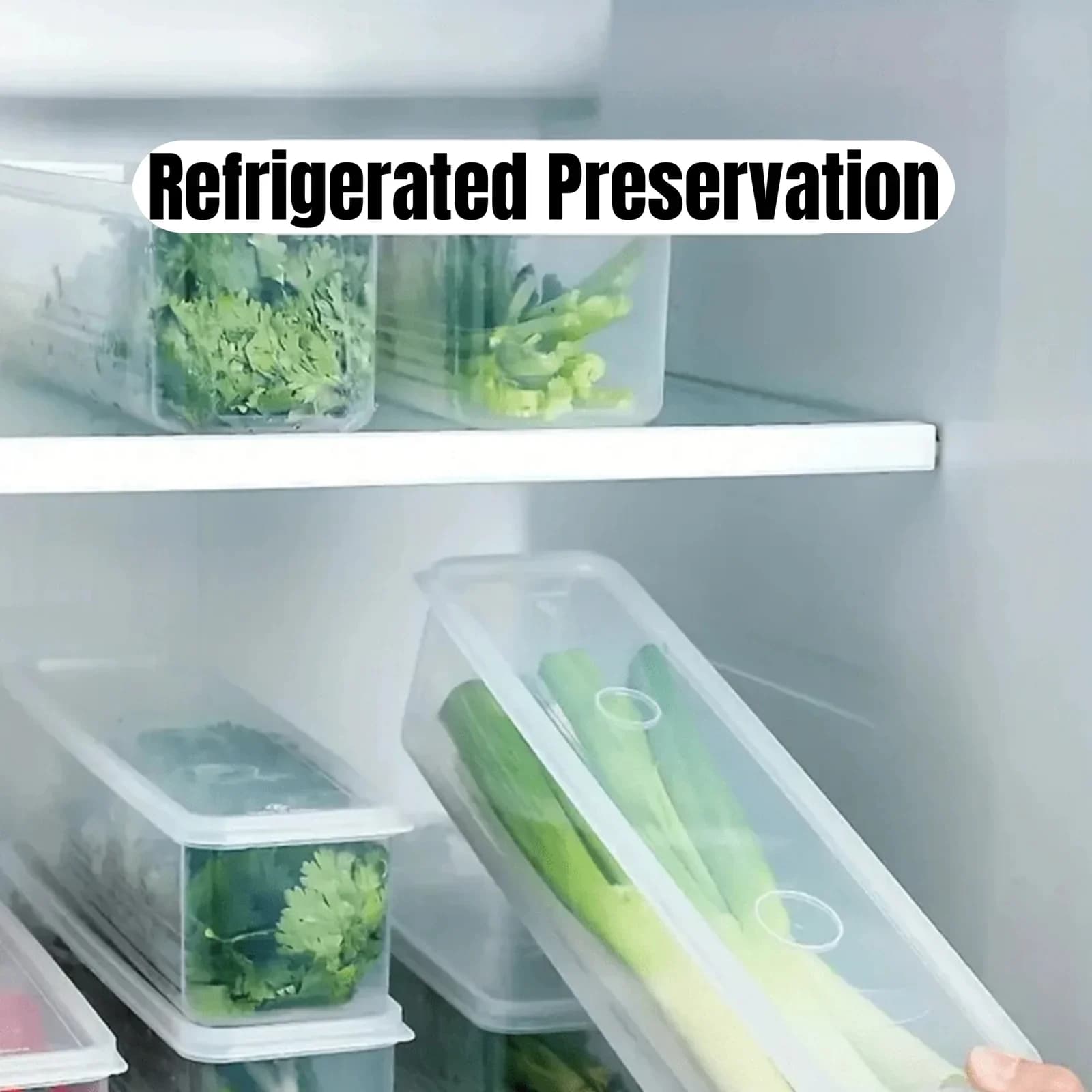 Контейнеры для хранения продуктов в холодильнике с крышкой, 1/2/4 шт.