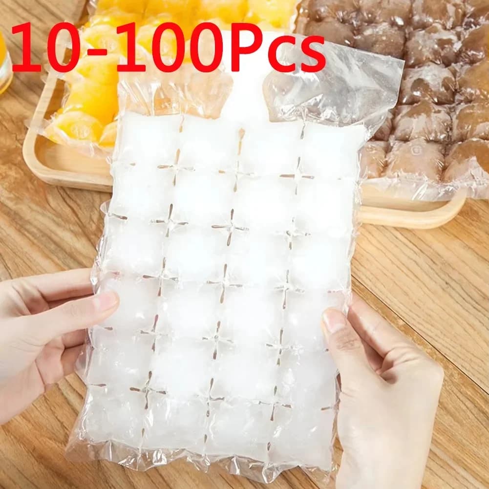Одноразовые пакеты для льда (10–100 шт.), самозакрывающиеся формы для кубиков льда
